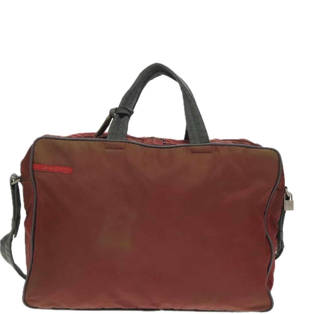PRADA Sports Boston Bag Nylon Red - Picture 13 of 16